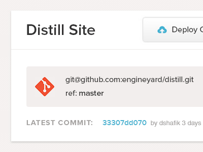 Application Commit Details app application cloud commit deploy git github repo server servers ui