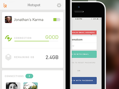 Karma iOS app design form interface ios karma login signup touch ui ux