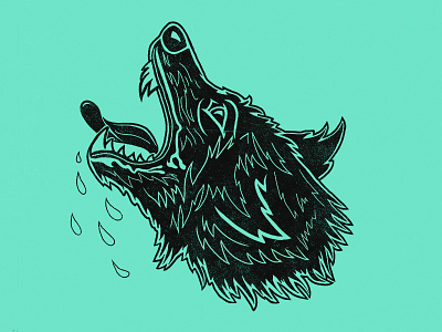 Quiet Hounds Illustration dog hound illustration wolf