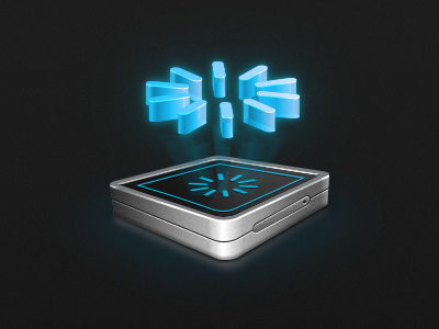 Drib Update Hologram 3d hologram icon photoshop realistic update