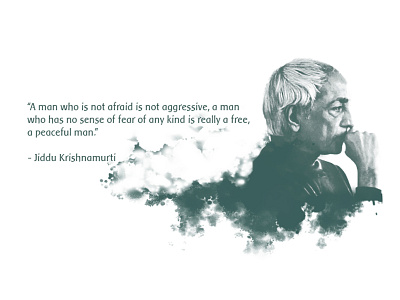 Jidu Krishna Murti concept creative illustration poster quote
