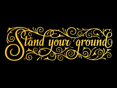 Stand your ground Wip curves custom custom type hand drawn lettering ornamental ornaments poster script type typography