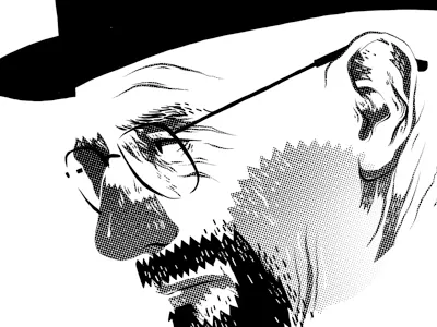 work in progress #6 beard breaking bad guy illustration