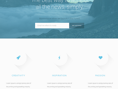 Flat landing page coming comingsoon flat landing long page shadow soon template