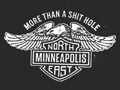 Shit Hole chopper junk harley davidson minnepolis minnesota ne t shirt