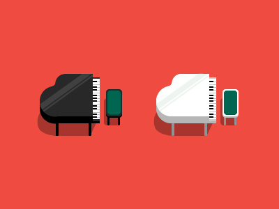 Piano game icon music piano red
