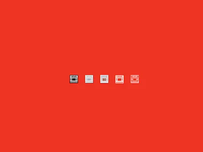 Evolution black flat glyphs icon line newspaper psd red white