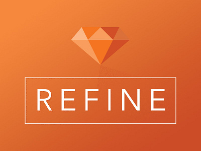 Refine diamond gradient logo noise orange shadow triangles