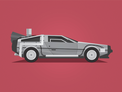 Back to the Future back to the future car delorean time machine vector