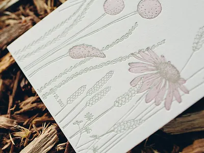 Bill + Jenna Wedding Invitation illustration letterpress wedding