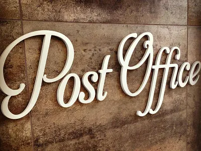 Post office boutique hotel post office signage