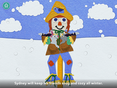 Sydney The Scarecrow The End felt illustration ios ipad iphone kids savvy apps sydney the scarecrow