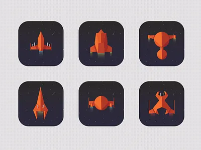 All spaceships galaxy game minimal orange poly ship space spaceship stars vehicle