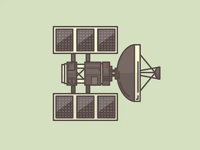 SpaceStuff icon illustration rebound satellite space