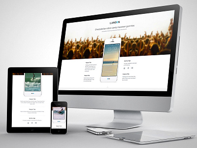 Landiin - Landing page app apple clean iphone landing mac minimal responsive retina ui