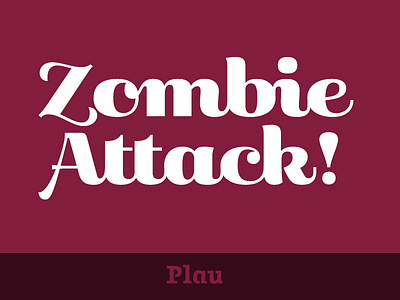 Primot Zombie Attack connected font high contrast script