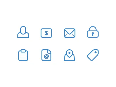 Icons iOS bill icons invoice ios line location lock mail tab bar tech ui user