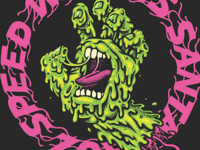 Slimeball Hand design santacruz screaminghand skateboards tshirt