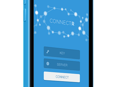 Login screen blue flat ios iphone login screen