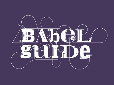 BABEL GUIDE / logo final colours branding cyber identity logo naming social media typo