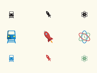 Train, Spaceship, Time Travel icons atomic icon icons illustration spaceship timetravel train