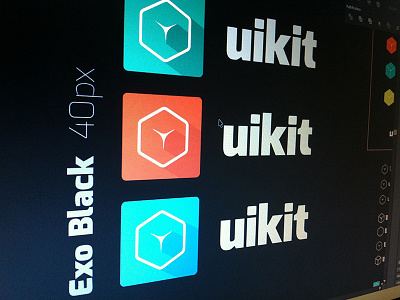 ui-kit.com logo flat logo long shadow ui kit.com uikit