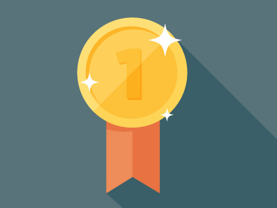 Achievements achievements flat glow icon icons illustration long shadow medal ribbon sparkles vector