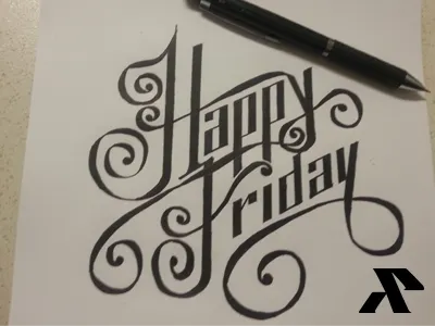 Happy Friday typography