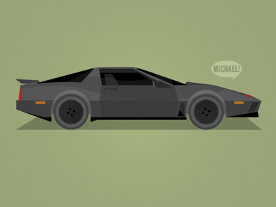 Kitt car collection iconic kitt knight rider vector