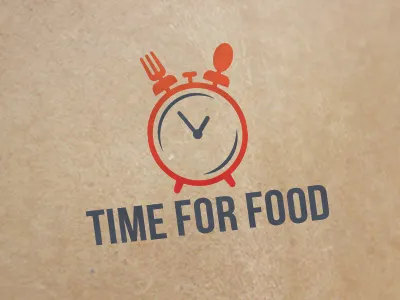 Time For Food chef clock cooking time dinner time food time fork lunch time spoon