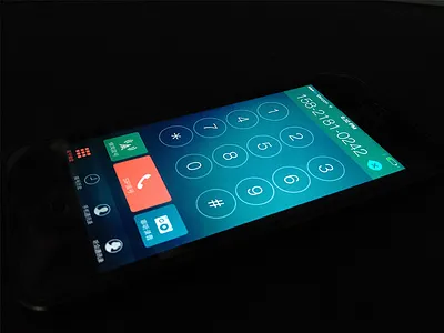 interview for IOS7 app blue call green interface interview ios iphone mobile ui ux