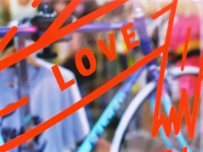 Bikes frames and love bikes frames graphic love red shop slowatch sticker window