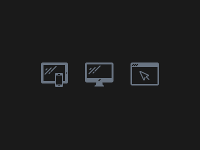 Devices icons imac ipad iphone made in pixomatica safari