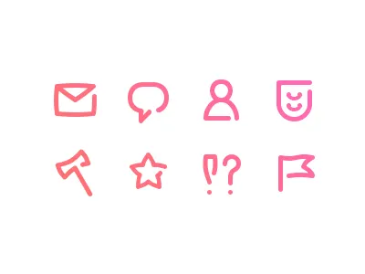 Plain Icons community flat gaming icons lines