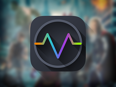 Mediatr Icon app colors flat gradient icon ios long shadow