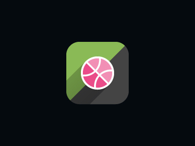 Flat Icon Dribbble 7 ai app button dribbble eps flat free freebies icon ios shadow