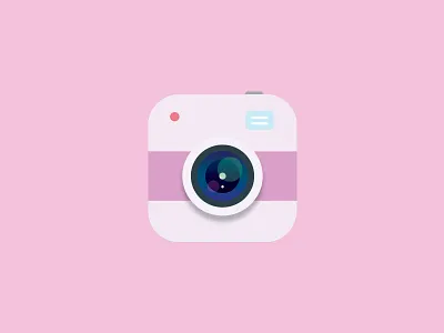 Ellas Kamera camera flat icon illustration portfolio