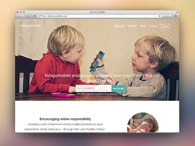 Landing Page Mockup clean ui flat homepage landing page minimalistic sign up ui web design
