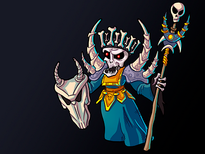 Skeleton King app character character design game illustration skeleton