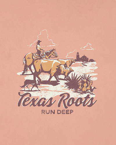 San Antonio Rodeo & Stock Show T-Shirt Illustration cowboy graphic design illustration texas western