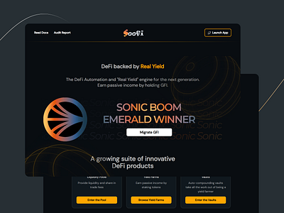 Soofi - DeFi Platform ai dark theme data defi design interface interface design modern ui passive income platform real yield tech ui ui design ux ux design uxui uxui design web ui web ux