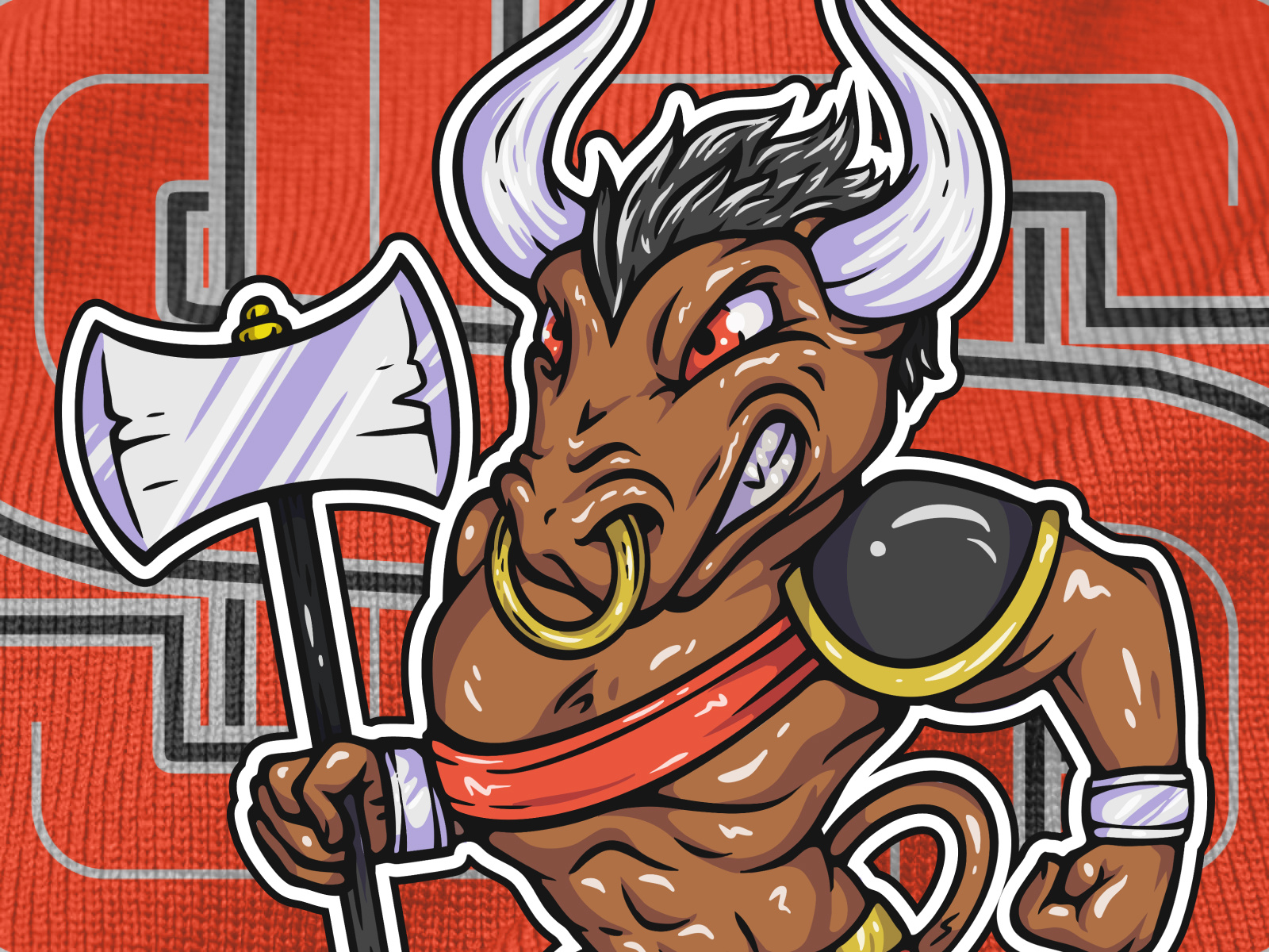 SingleU - Minotaur Mascot college illustration illustrator masot minotaur school