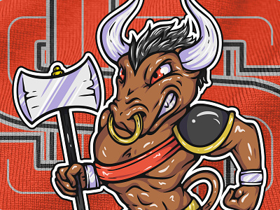 SingleU - Minotaur Mascot college illustration illustrator masot minotaur school