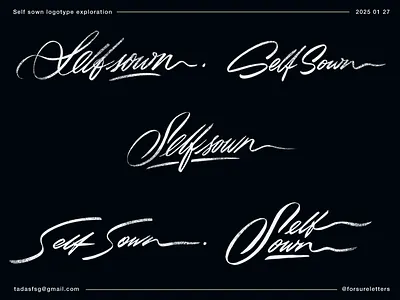 Self sown _ signature logotype authentic calligraphy classy custom design elegant exploration expressive flow handlettering lettering logo logomaker logotype premium script selfsown signature type