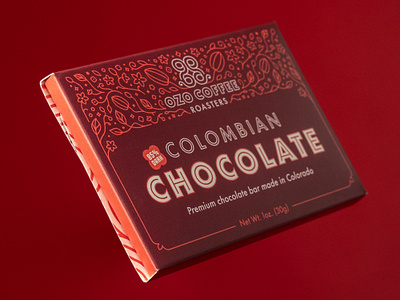 Colombian Chocolate Packaging branding chocolate custom design food packaging pattern product snack