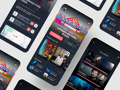 Immersive UI for Concerts & Music Shows product design ui uiux