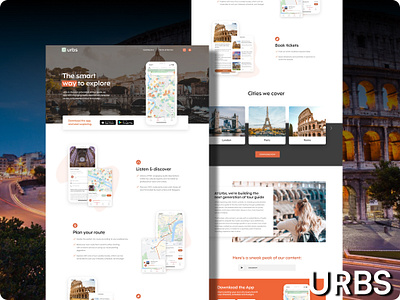 Urbs branding design landing ui ux website