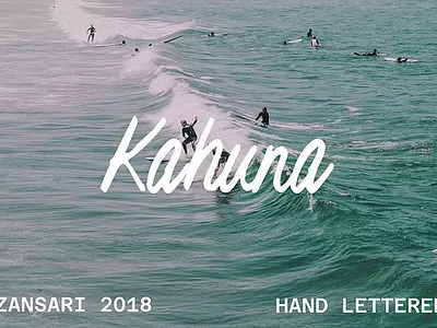 Kahuna brush script font advertising beach font brush font chill handwritten font painted font