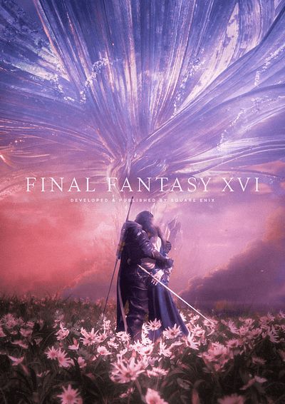 Final Fantasy XVI Poster design final fantasy 16 final fantasy xvi gaming graphic design poster