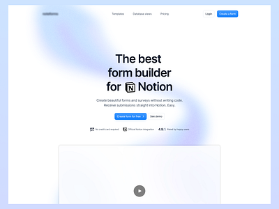 Redesign of a form service landing page redesign